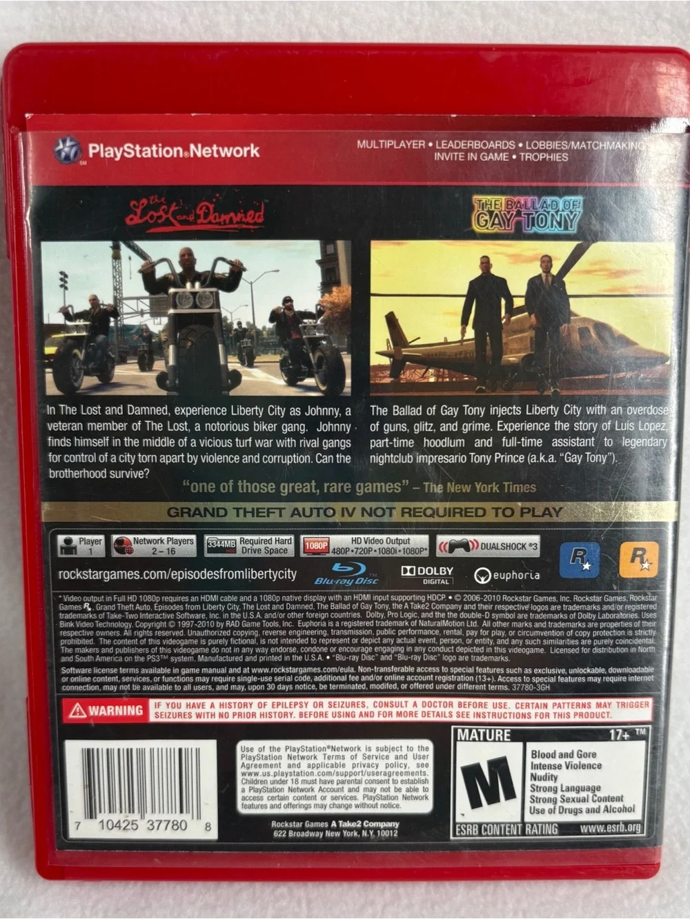 Grand Theft Auto: Episodes From Liberty City -- Greatest Hits Edition (Sony...
